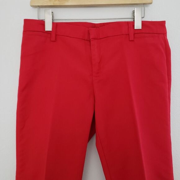Tommy Hilfiger Women's Pants Red 10 Straight Leg Business Casual Preppy Work - Picture 2 of 10